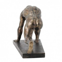 Figure de l'homme coureur gris en résine 23 * 17 * 35cm Figure de personne