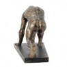 Figure de l'homme coureur gris en résine 23 * 17 * 35cm Figure de personne