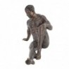 Figure d'homme assis en résine grise 17 * 11 * 33cm Figure de personne