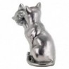 Figurine de chat en résine argentée 20 * 12 * 15cm Figure de chat