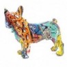 Figurine bouledogue français multicolore en résine 20 * 10 * 23cm figurine chien