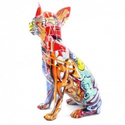 Figurine Chihuahua multicolore en résine 25 * 17 * 12cm Figure de chien