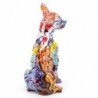 Figurine Chihuahua multicolore en résine 25 * 17 * 12cm Figure de chien