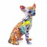 Figurine Chihuahua multicolore en résine 25 * 17 * 12cm Figure de chien