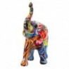 Figure d'éléphant en résine multicolore 20 * 8 * 20cm Figure d'éléphant