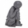 Figure de Bouddha en résine grise 41 * 28 * 27cm Figure de Bouddha