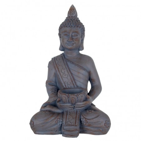 Figure de Bouddha en résine grise 67 * 30 * 41cm Figure de Bouddha