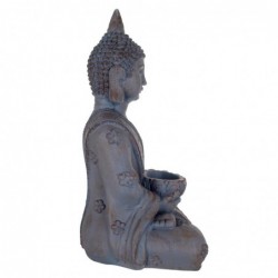 Figure de Bouddha en résine grise 67 * 30 * 41cm Figure de Bouddha