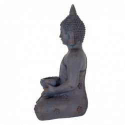 Figure de Bouddha en résine grise 67 * 30 * 41cm Figure de Bouddha