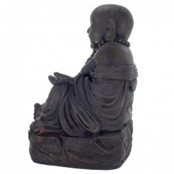 Figure de Bouddha en résine grise 60 * 36 * 44cm Figure de Bouddha