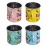 Tasse en métal émaillé multicolore de 4 unités 9 * 9 * 12cm Ensemble de tasse de 4 unités