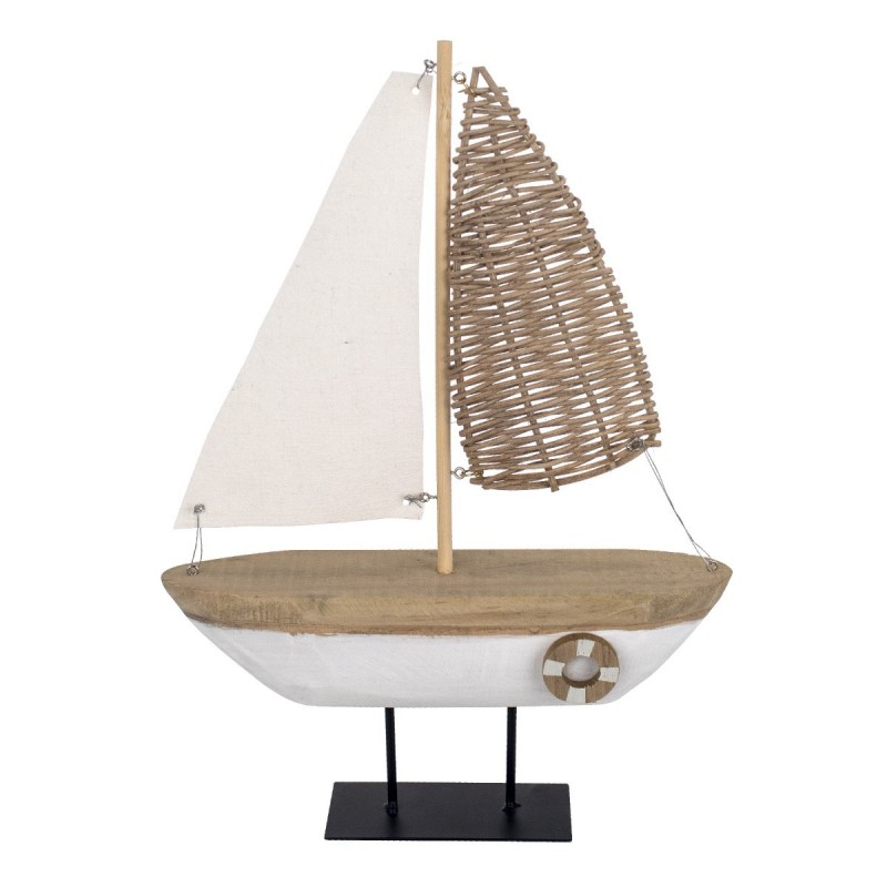 Modèle de bateau en bois multicolore 32 * 5 * 23cm