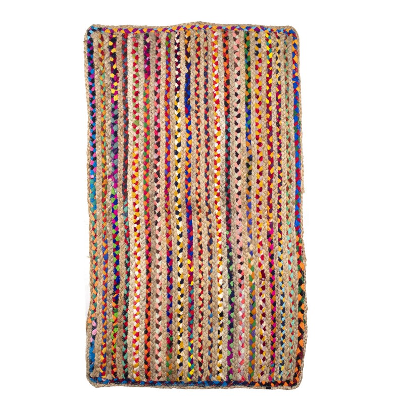 Tapis d'entrée Multicolore Jute 50% Polyester 30% Coton 20% 1 * 70 * 120cm