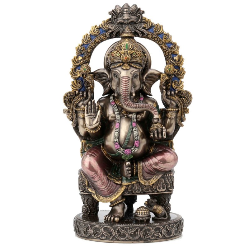 Figure Ganesh Resine Girs 26x9x12CM Figure de résine Figure Bouddha pour la décoration de résine de jardin Figure