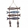 By SIGRIS Pendentif ornement pendentif bois bleu 50x1x31cm pendentif appliquer des ornements nautiques muraux