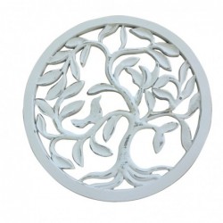 By SIGRIS Ornement arbre de vie bois blanc 40x1x40cm pendentif mandalas décoratif mur de mandalas décoratifs