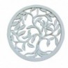 By SIGRIS Ornement arbre de vie bois blanc 40x1x40cm pendentif mandalas décoratif mur de mandalas décoratifs