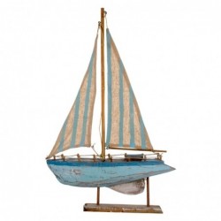 By SIGRIS Blue Bleu navigateur 61x7x40cm Modèle de bateau à voile voilier voilier