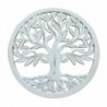 By SIGRIS Ornement arbre de la vie blanche bois 40x1x40cm pendentif