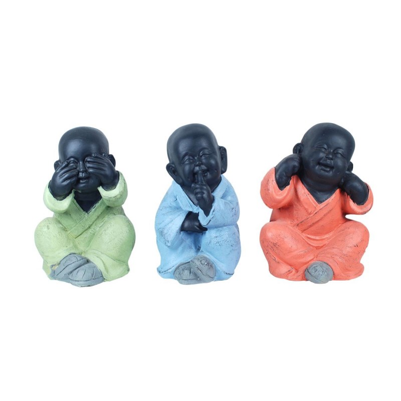 Figurines de bouddha assis comprend 3 unités de figurines de bouddhas Collection orientale