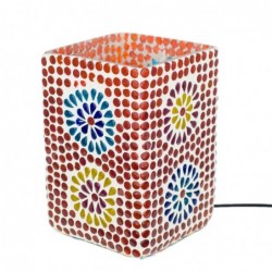 Lampe de table arabe | Lampe marocaine | Carré 21x11x11cm | Couleur: Multicolore