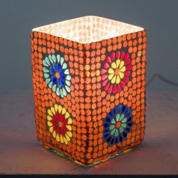 Lampe de table arabe | Lampe marocaine | Carré 21x11x11cm | Couleur: Multicolore