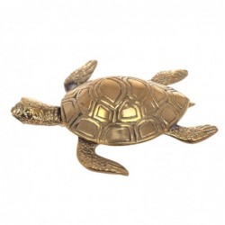 By SIGRIS Golden Tortue Figure 3 * 12 * 14 cm Figure animal