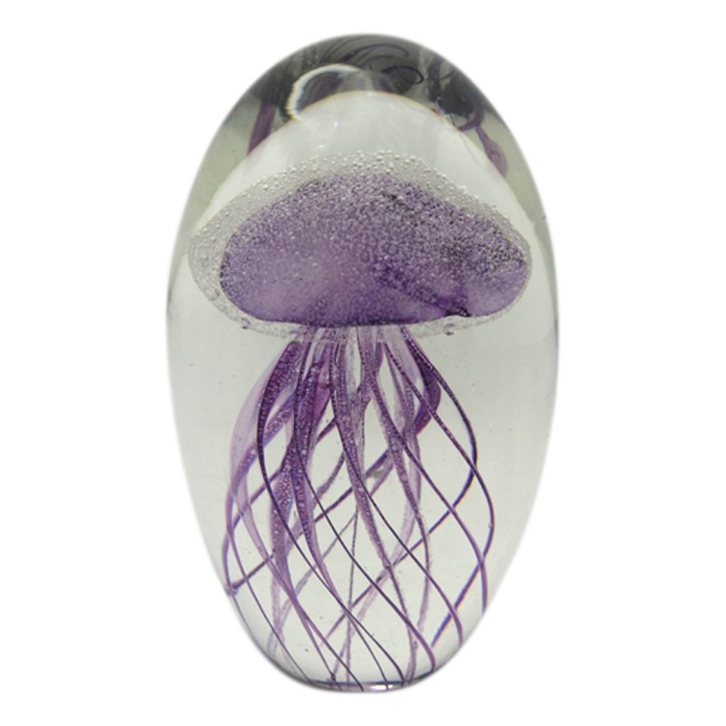 By SIGRIS Pisappel Medusa Lilac Verre en verre 11x7x7cm Pisappel Decor à la maison Méduse artificielle