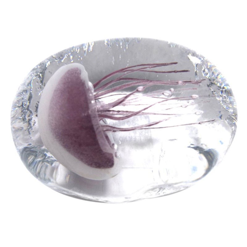 By SIGRIS Pisappel Medusa Rosa verre verre 9x11x11cm pisappel décor maison méduse artificielle