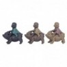 By SIGRIS Figure Bouddha 3 unités Résine multicolore 13 * 7 * 12cm Figure Bouddha