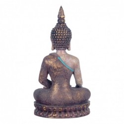 By SIGRIS Figure Résine grise Bouddha assise 39 * 15 * 21cm Figure Bouddha