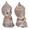 By SIGRIS Figure Figure de Buddha Grey Résine Gris 17 * 7 * 9cm