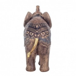 By SIGRIS Figure d'éléphant d'or de la résine 21 * 10 * 25 cm Figure éléphant