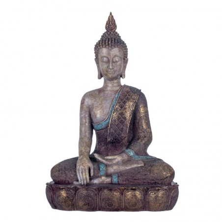 By SIGRIS Figure Bouddha assise Résine grise 38 * 14 * 25 cm de Bouddha