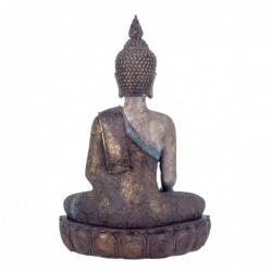 By SIGRIS Figure Bouddha assise Résine grise 38 * 14 * 25 cm de Bouddha