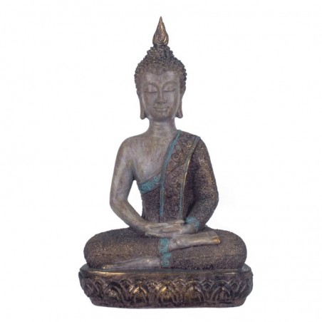 By SIGRIS Figure Bouddha assis résine gris 30 * 11 * 18 cm de Bouddha