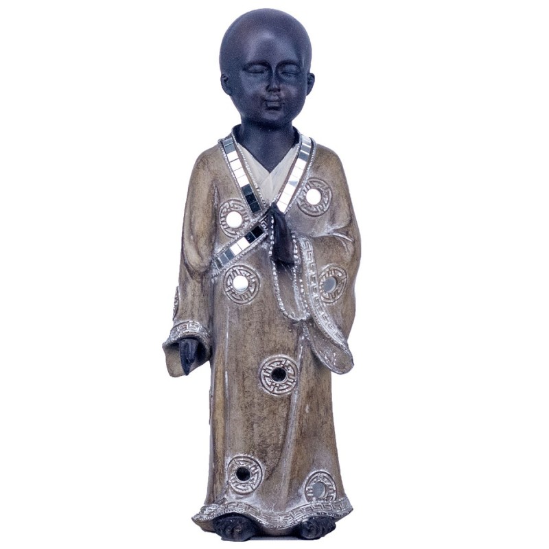 By SIGRIS Figure Monk doré de résine 34x11x13cm Bouddha Figure Decoration Bouddhas