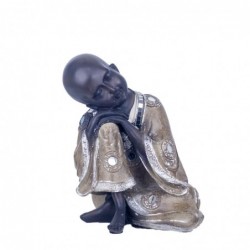 By SIGRIS Figure Résine du moine doré 21x17x16cm Bouddha Figure Décoration Accueil BON BUDDDHA