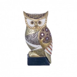 By SIGRIS Figure Résine Owl Golden Résine 19x8x11CM Figure de la décoration de la maison Décoration de la maison pour jardin