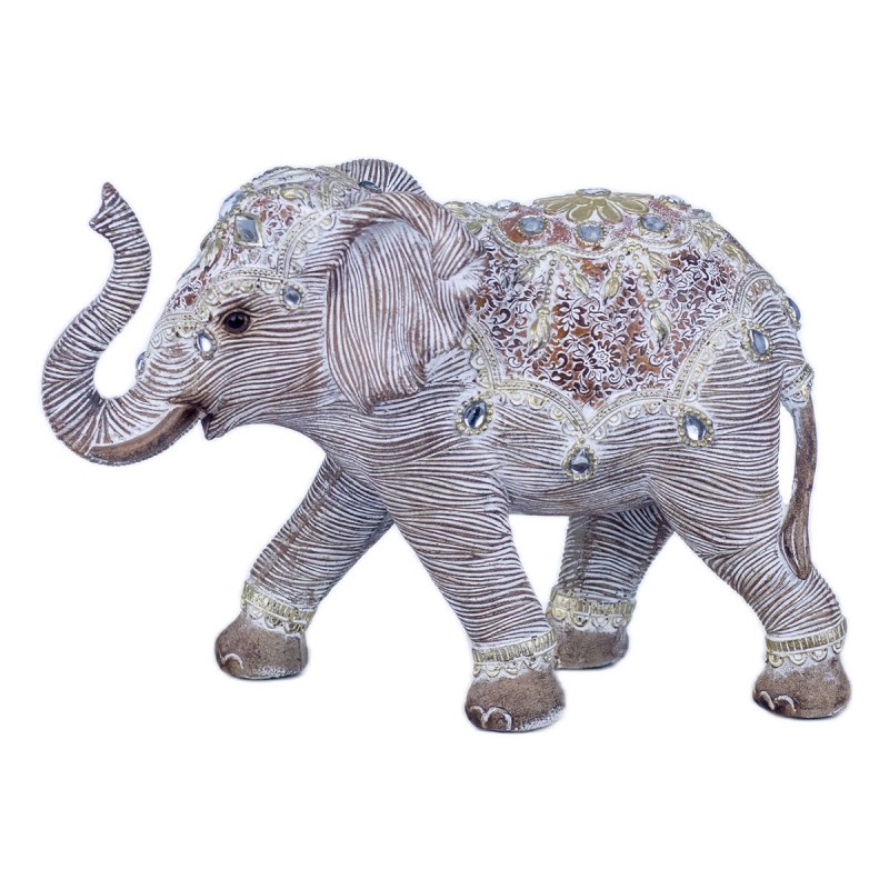 By SIGRIS Figure Résine Gris Gris d'éléphant 18x10x27cm Figure d'éléphant à la maison Décor Figurines de résine pour jardin