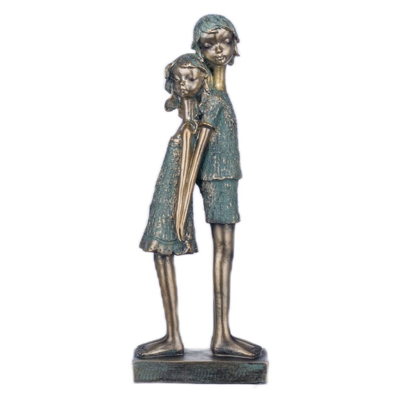 By SIGRIS Figure Couple Résine debout 39x8x15cm Personne Figure Accueil Décoration Résine Figures pour Jardin