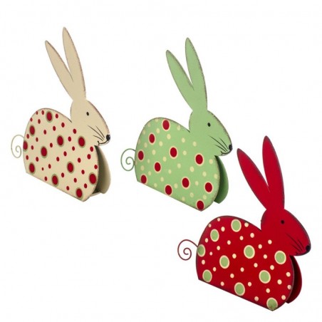 Lapins 3 Unités métalliques grises | Figure de lapin Figure Wall Wall Wall Wall 14x2x13cm