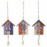 Ornement marin 3 unités Bois multicolore | Pendentif Appliquer des ornements nautiques muraux 23x3x11cm