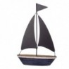 Blue Metal Voilier | Modèle de bateau Mockup Woodboat 24x5x16cm