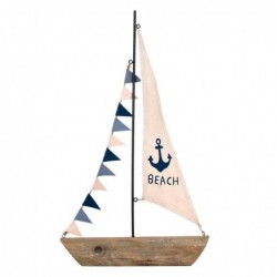 Voilier Brown Brown | Modèle de bateau Mockup Woodboat 37x5x25cm