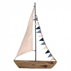 Voilier Brown Brown | Modèle de bateau Mockup Woodboat 37x5x25cm