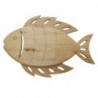 Poisson brun en bois | Figure Marinera Appliquer des ornements nautiques muraux 22x2x32cm