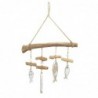 Pendentif marin en bois blanc | Pendentif Appliquer des ornements nautiques muraux 40x10x38cm