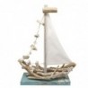 Bateau Blanc Blanc Voilier | Figure Marinera Appliquer des ornements nautiques muraux 50x12x42cm