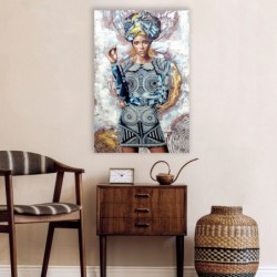 Bleu peinture africaine Photo | Boîte de boîte boîte de décoration de boîte de décoration pour les chambres modernes 120x3x80cm